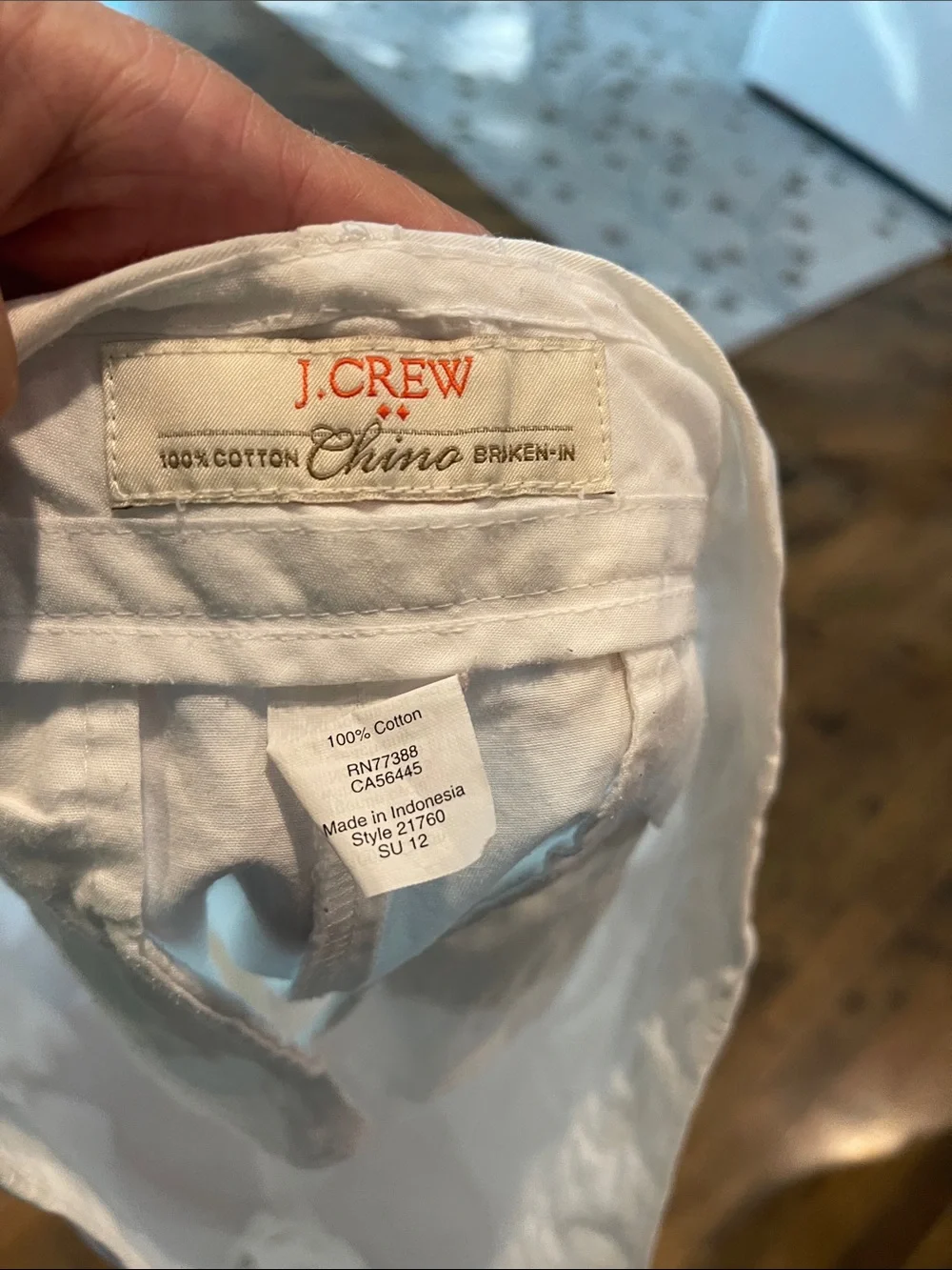 J. Crew White Cotton Chino Shorts
